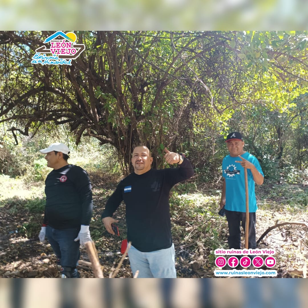 Clubes de Motos apoyan durante la Jornada de Limpieza en Sitio Ruinas de León Viejo