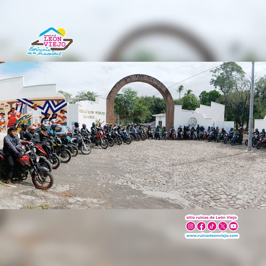 Clubes de Motos apoyan durante la Jornada de Limpieza en Sitio Ruinas de León Viejo