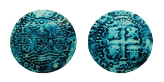 "Macuquinas" Spanish coins minted in the mints of America.